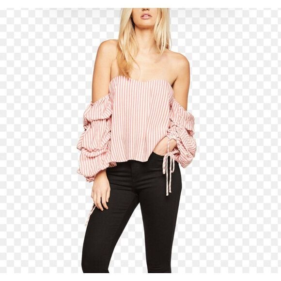 Bardot Off Shoulder Sweetheart Neckline Blouse Top Size 4 - Picture 1 of 7